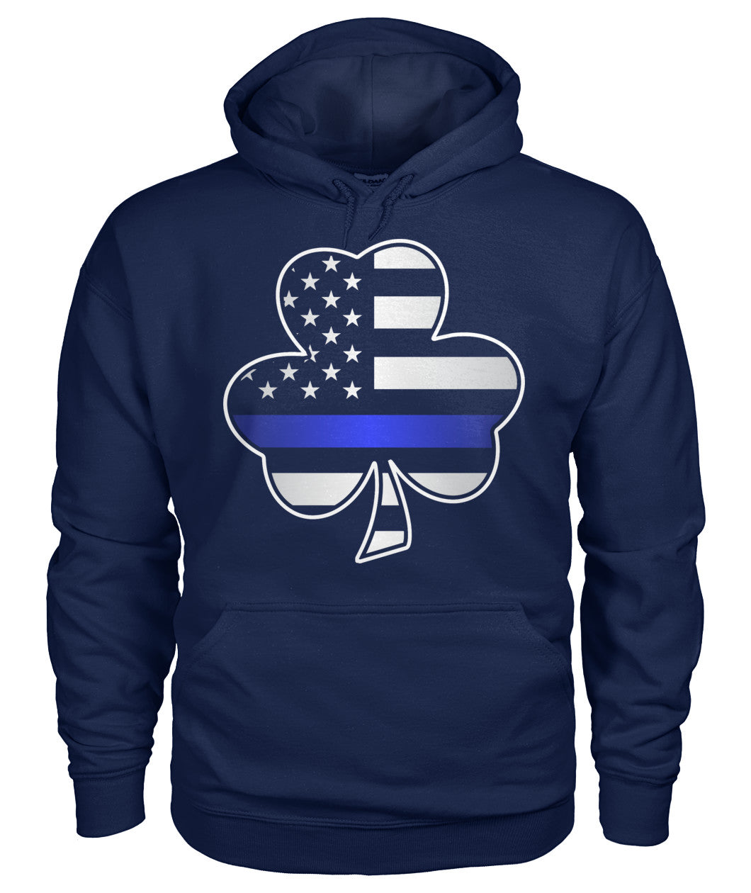 Thin Blue Line Shamrock American Flag Shirts and Hoodies