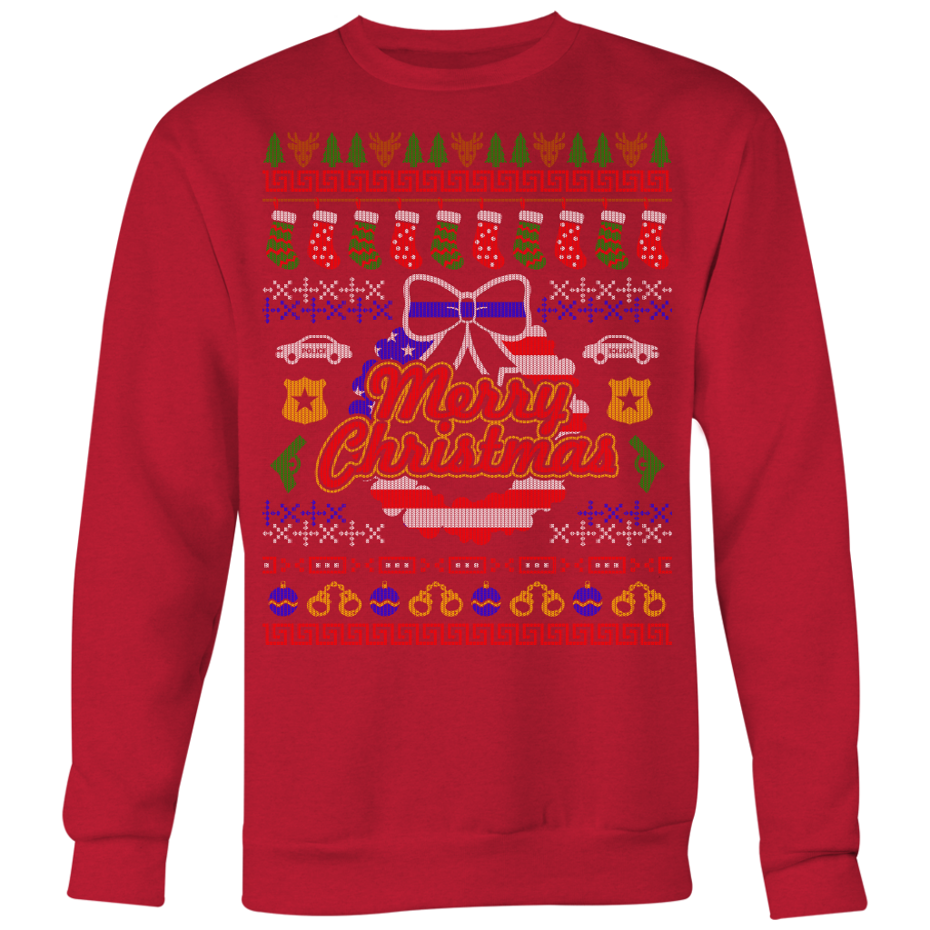 Joyful Police Ugly Christmas Shirts & Sweaters