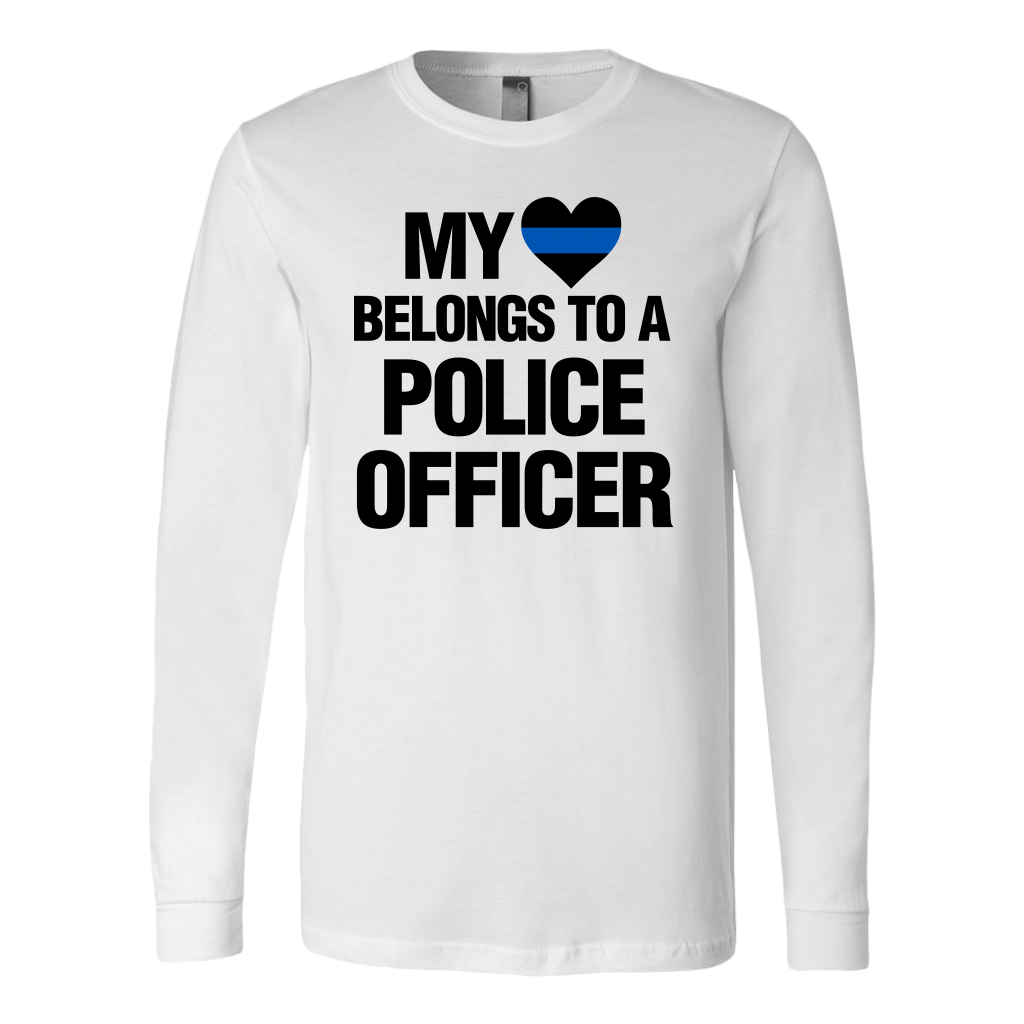 My Heart Belongs To A Police Officer Shirts Hoodie