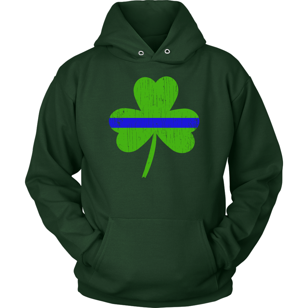 Thin Blue Line Shamrock Shirts & Hoodies