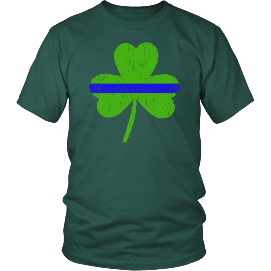 Thin Blue Line Shamrock Shirts & Hoodies