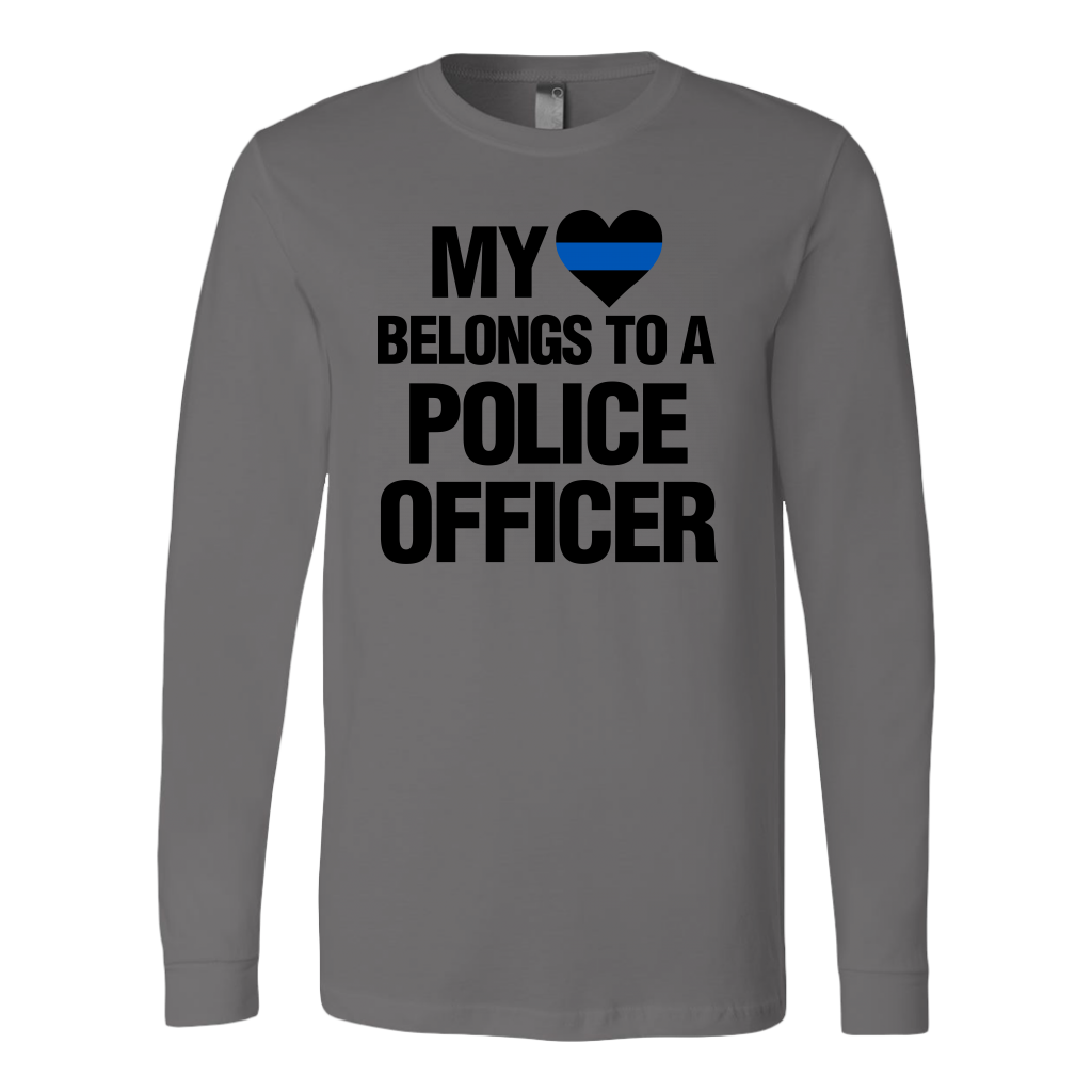 My Heart Belongs To A Police Officer Shirts Hoodie