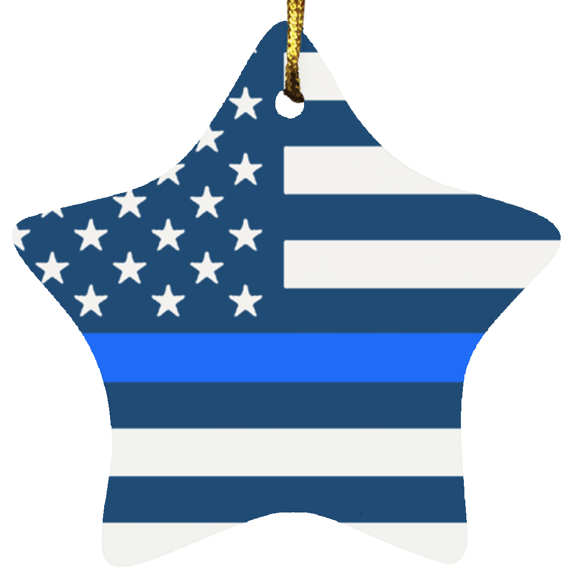 Thin Blue Line Flag Ornaments