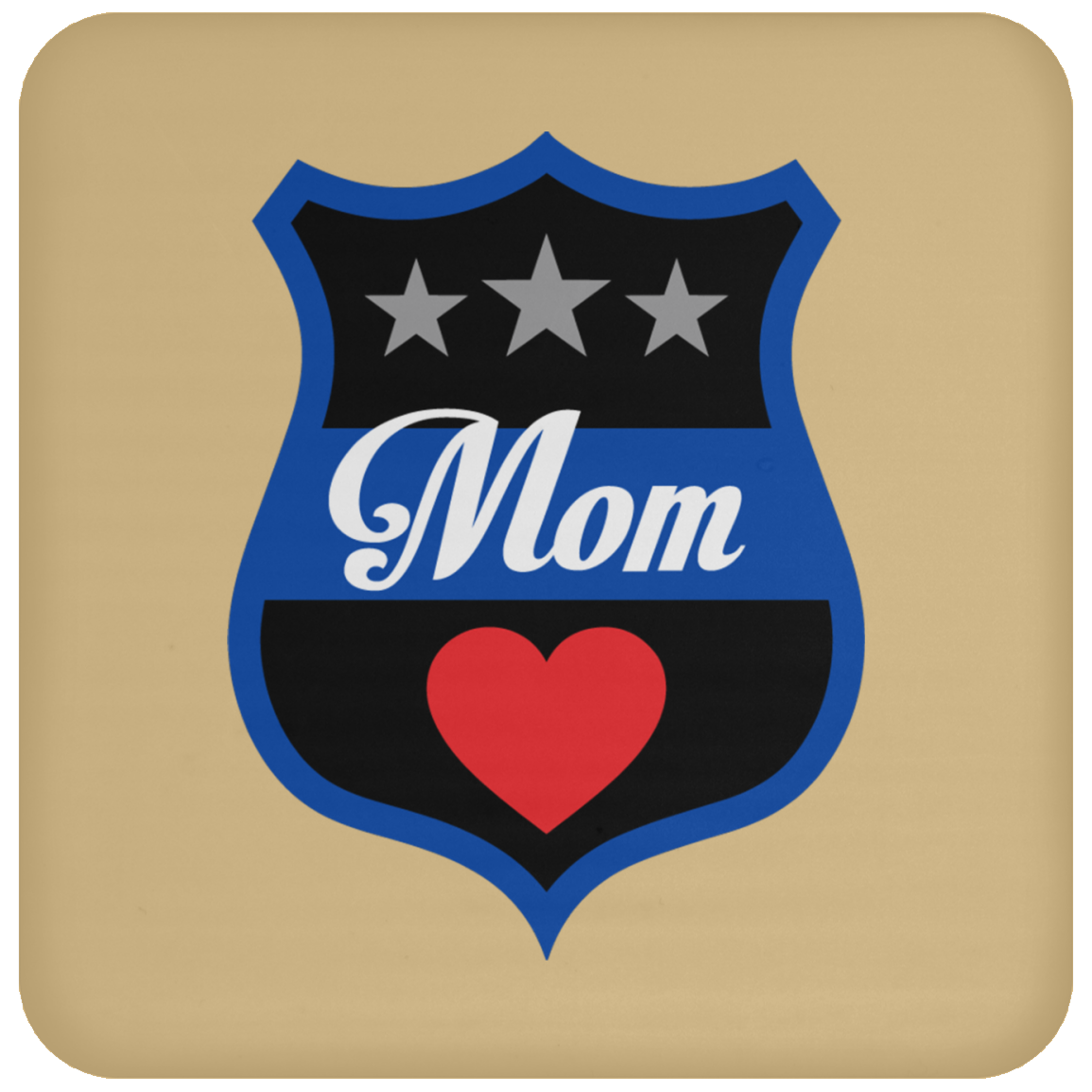 Thin Blue Line Mom Coaster