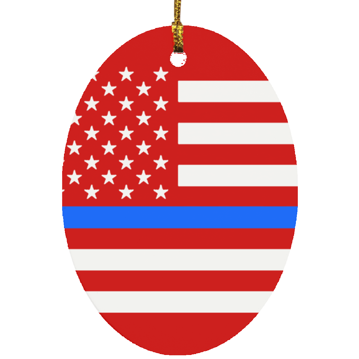 Thin Blue Line Flag Ornaments