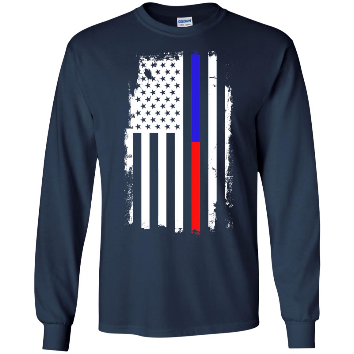 Thin Blue to Red Line Flag Shirts & Hoodies
