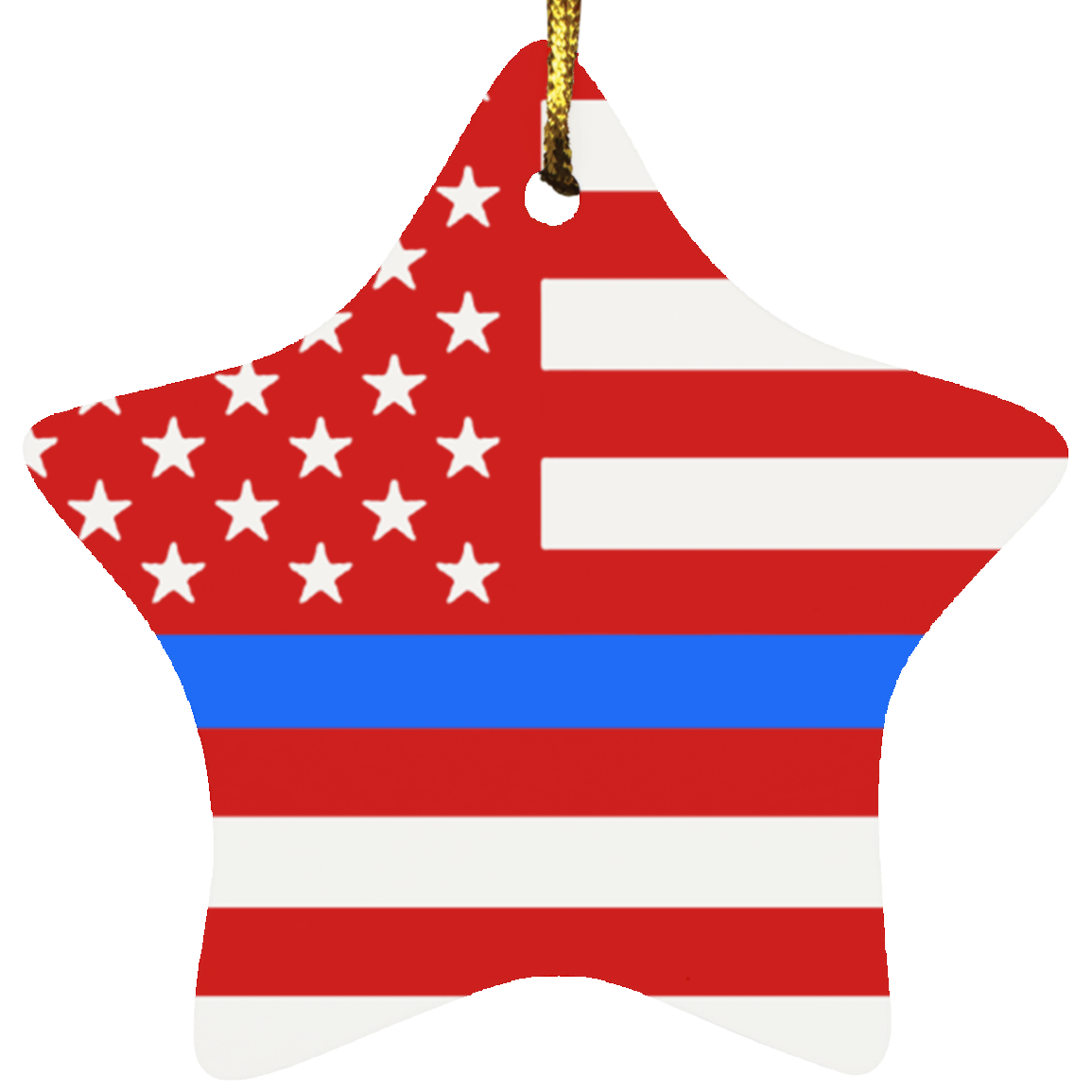 Thin Blue Line Flag Ornaments