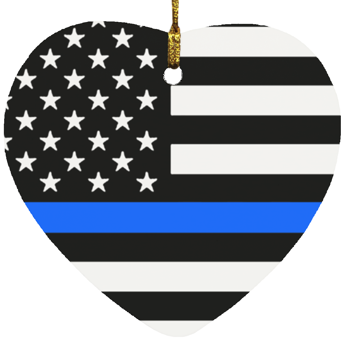 Thin Blue Line Flag Ornaments