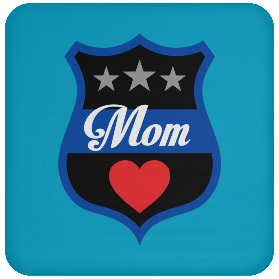 Thin Blue Line Mom Coaster