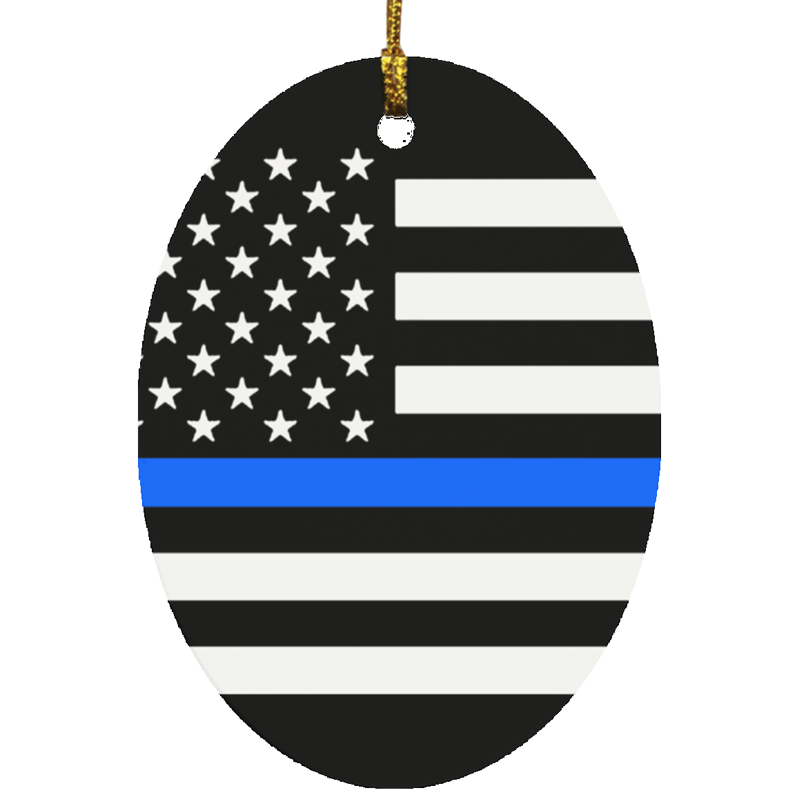 Thin Blue Line Flag Ornaments