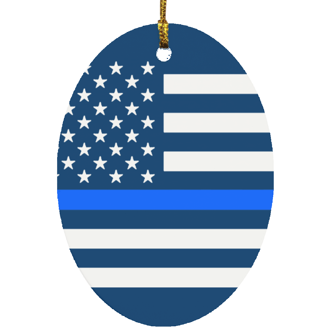 Thin Blue Line Flag Ornaments