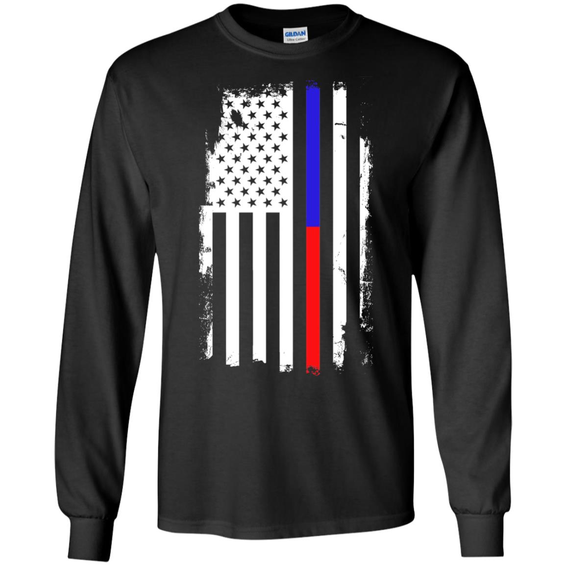 Thin Blue to Red Line Flag Shirts & Hoodies