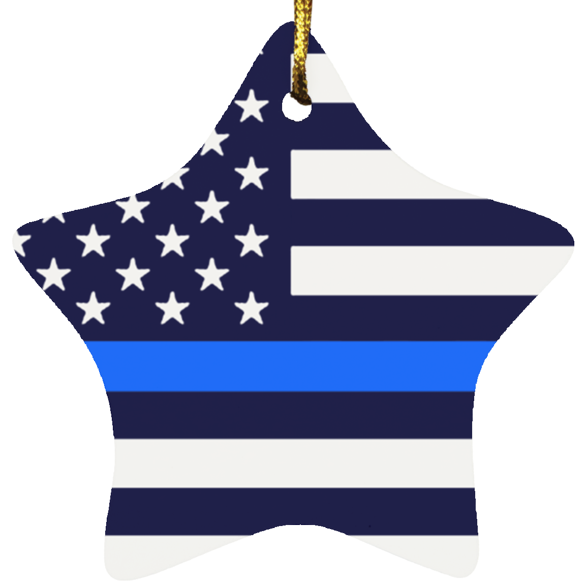 Thin Blue Line Flag Ornaments