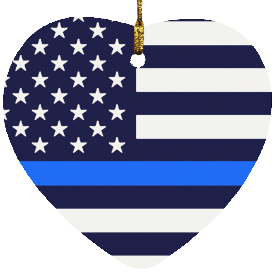 Thin Blue Line Flag Ornaments