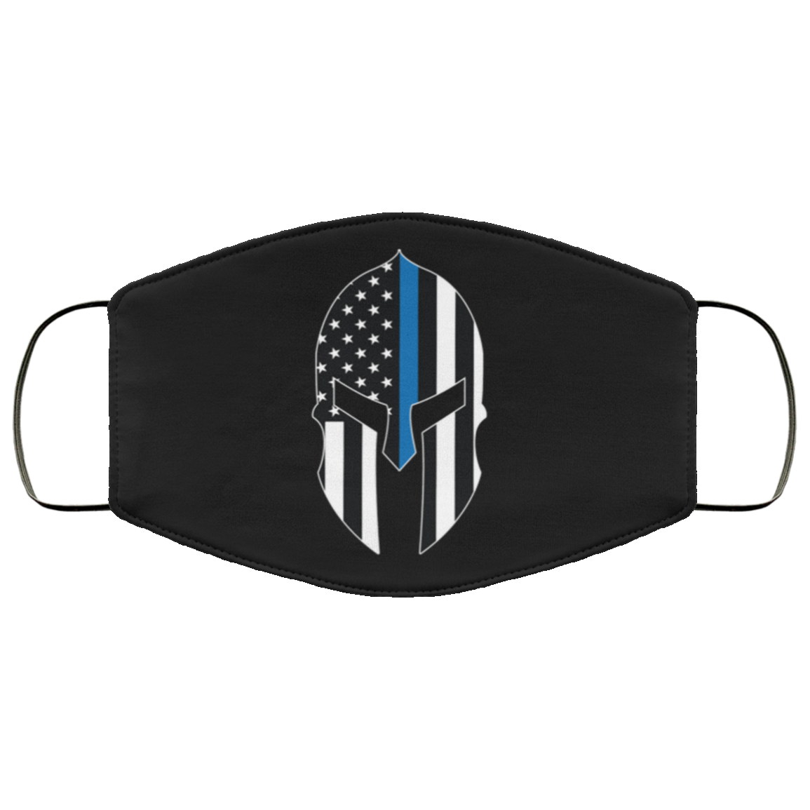 Police - Thin Blue Line Spartan Face Mask