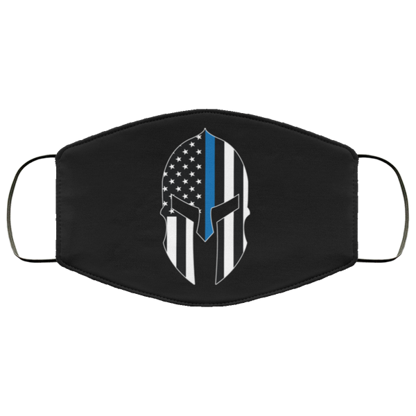 Thin Blue Line Spartan Helmet Decal - American Strong