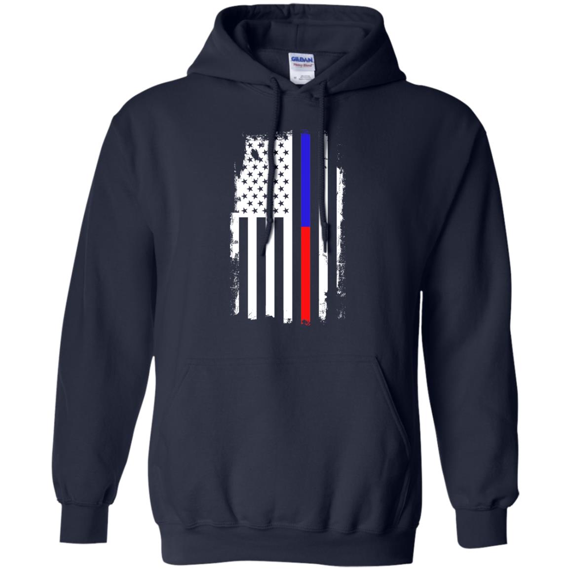 Thin Blue to Red Line Flag Shirts & Hoodies