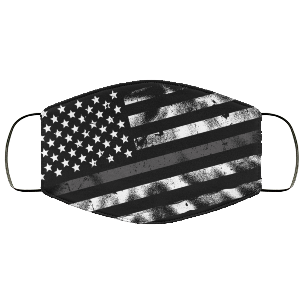 Correctional Officer - Thin Silver Line Flag Face Mask