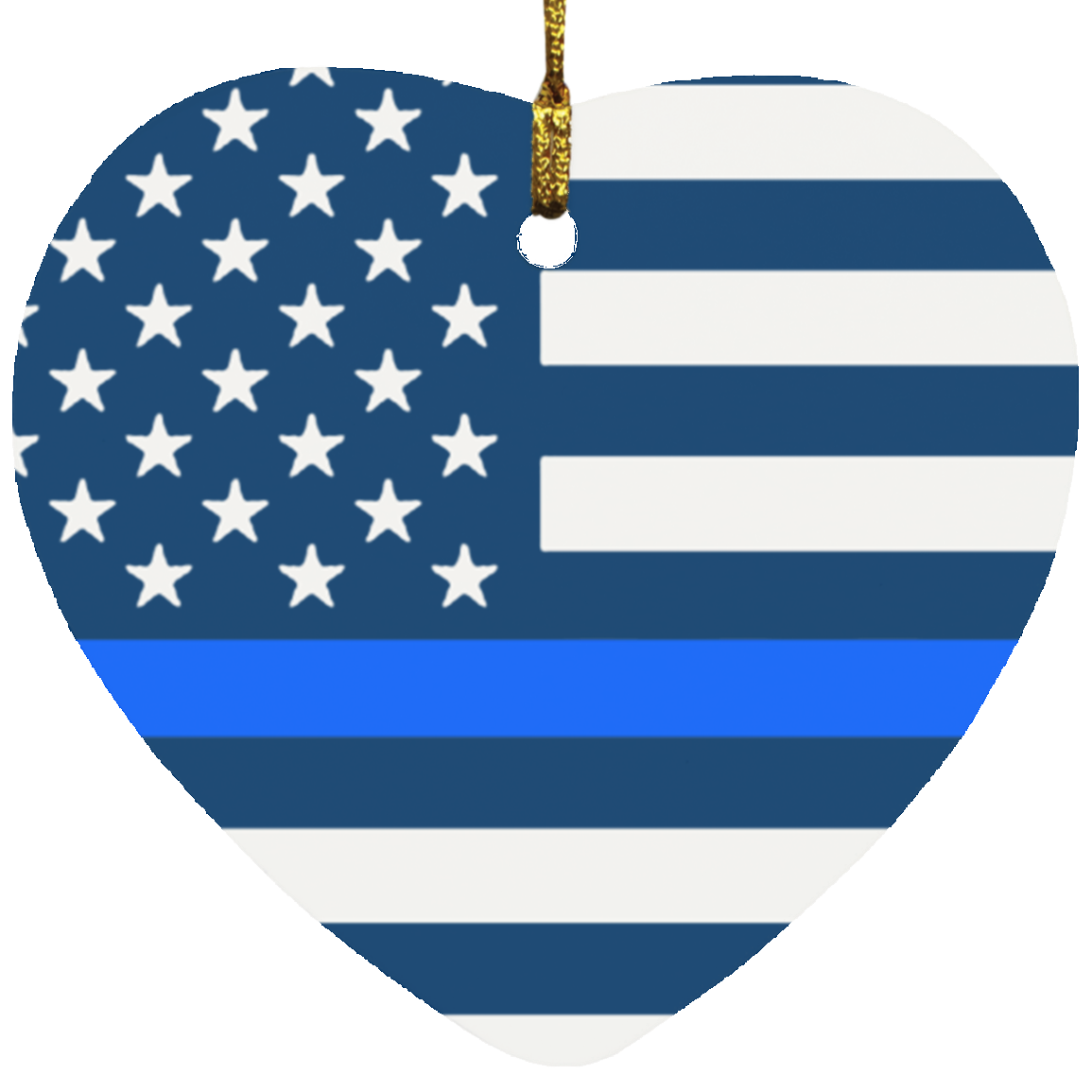 Thin Blue Line Flag Ornaments