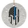 Spartan Police Christmas Ornament - One Sided