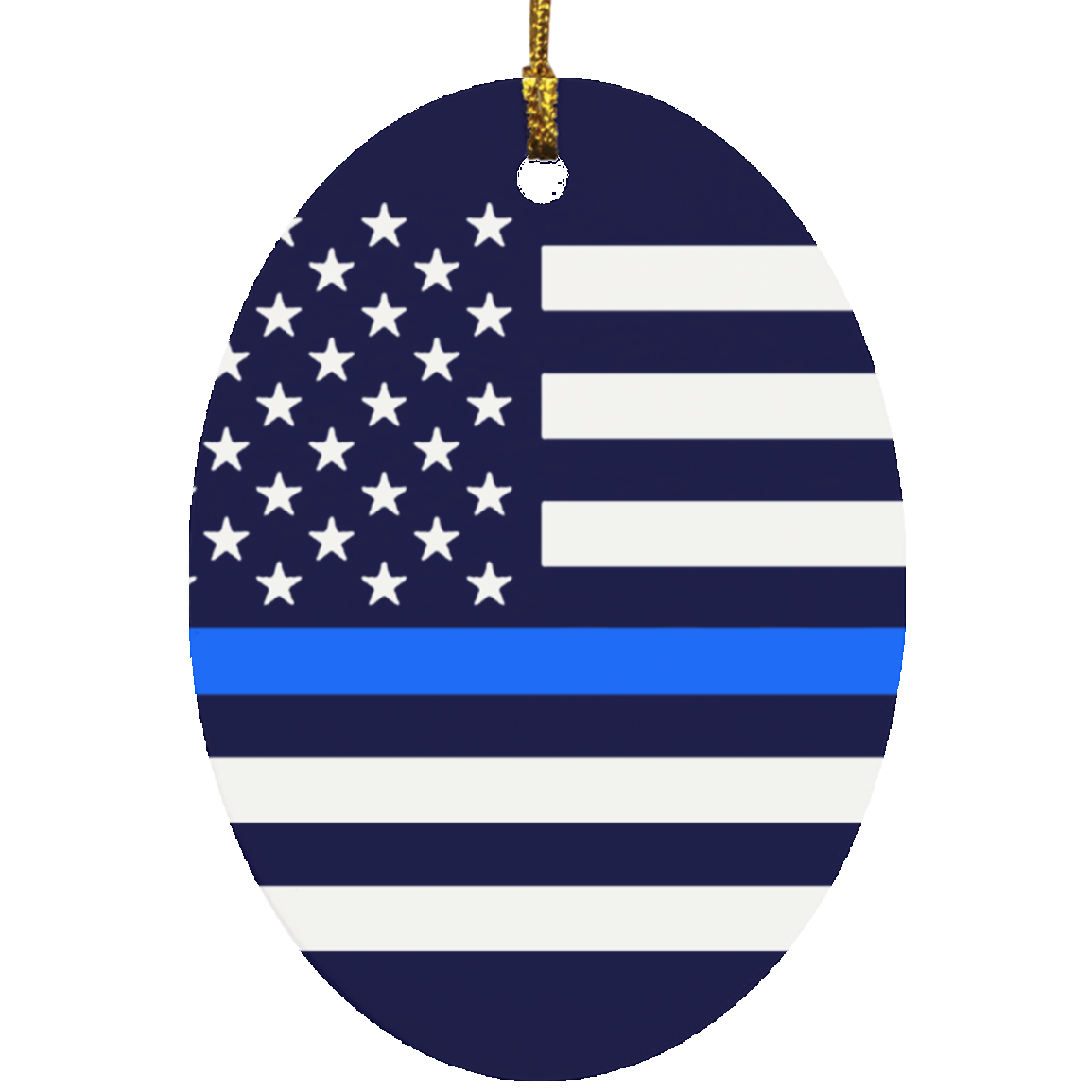 Thin Blue Line Flag Ornaments