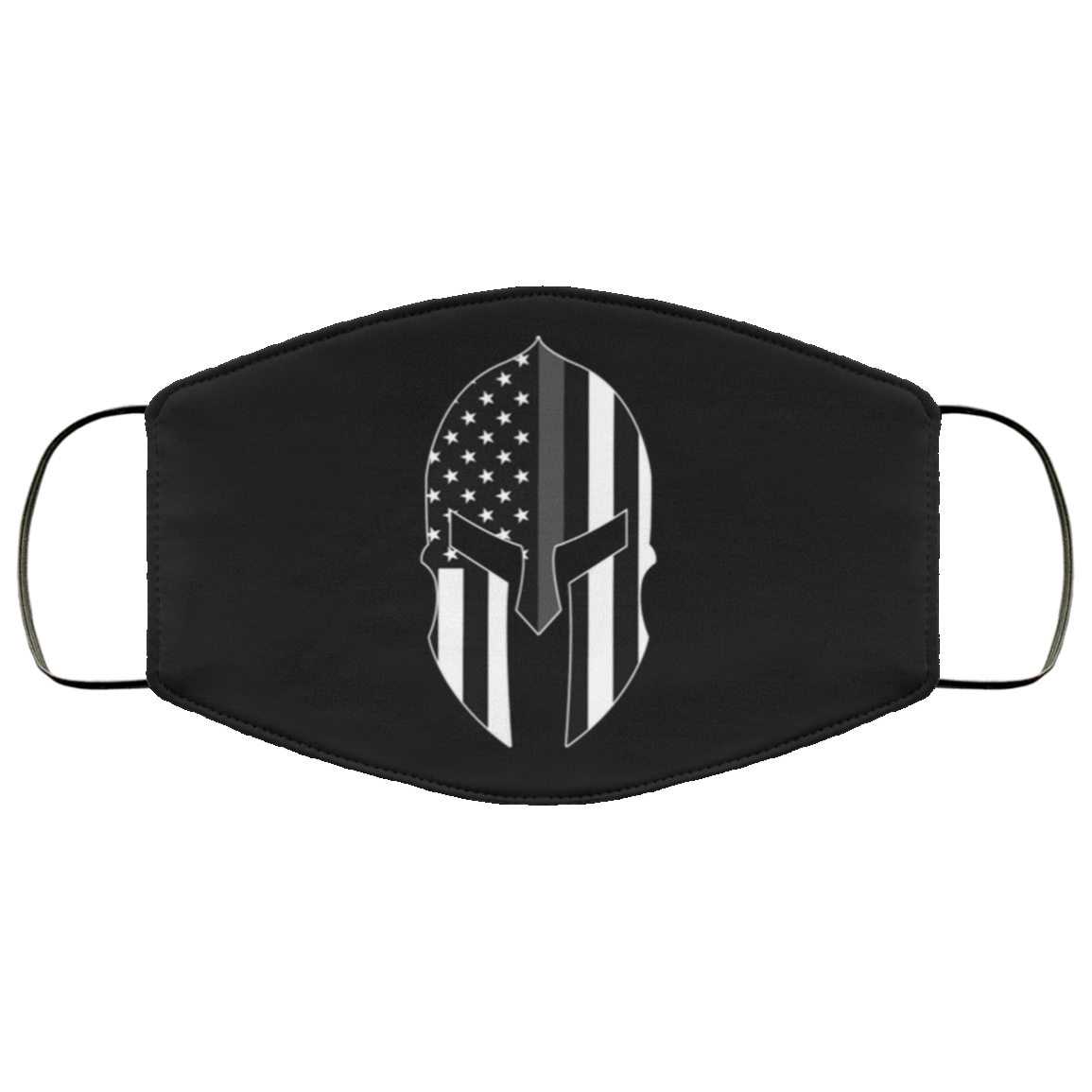 Correctional Officer - Thin Silver Line Spartan Face Mask