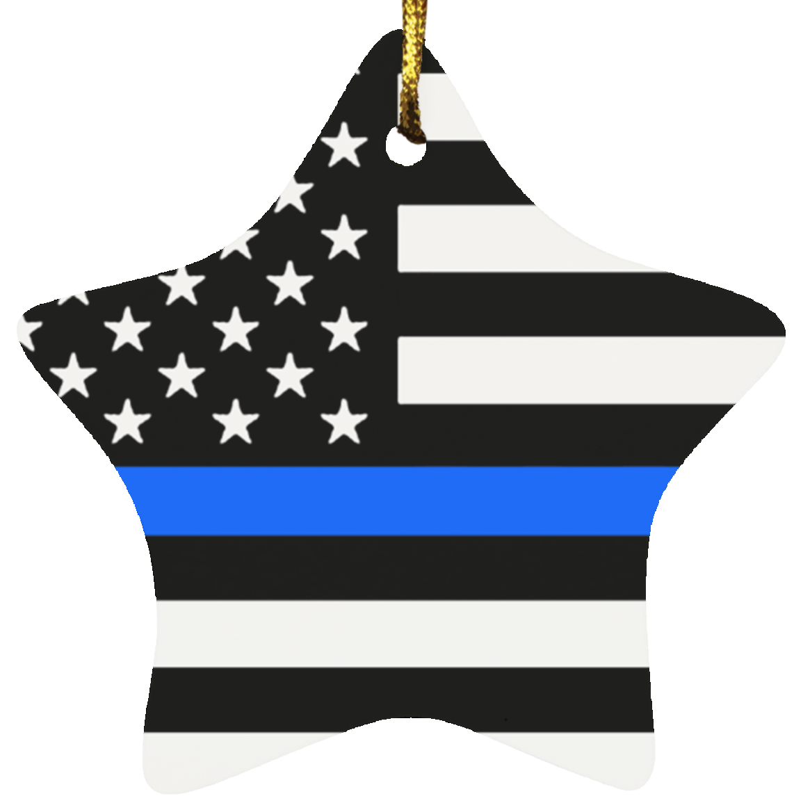 Thin Blue Line Flag Ornaments