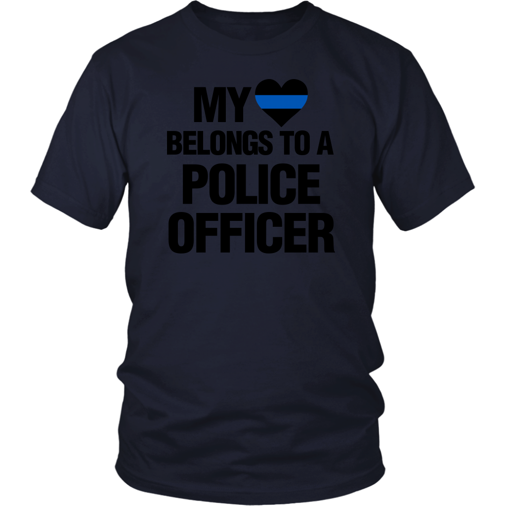 My Heart Belongs To A Police Officer Shirts Hoodie