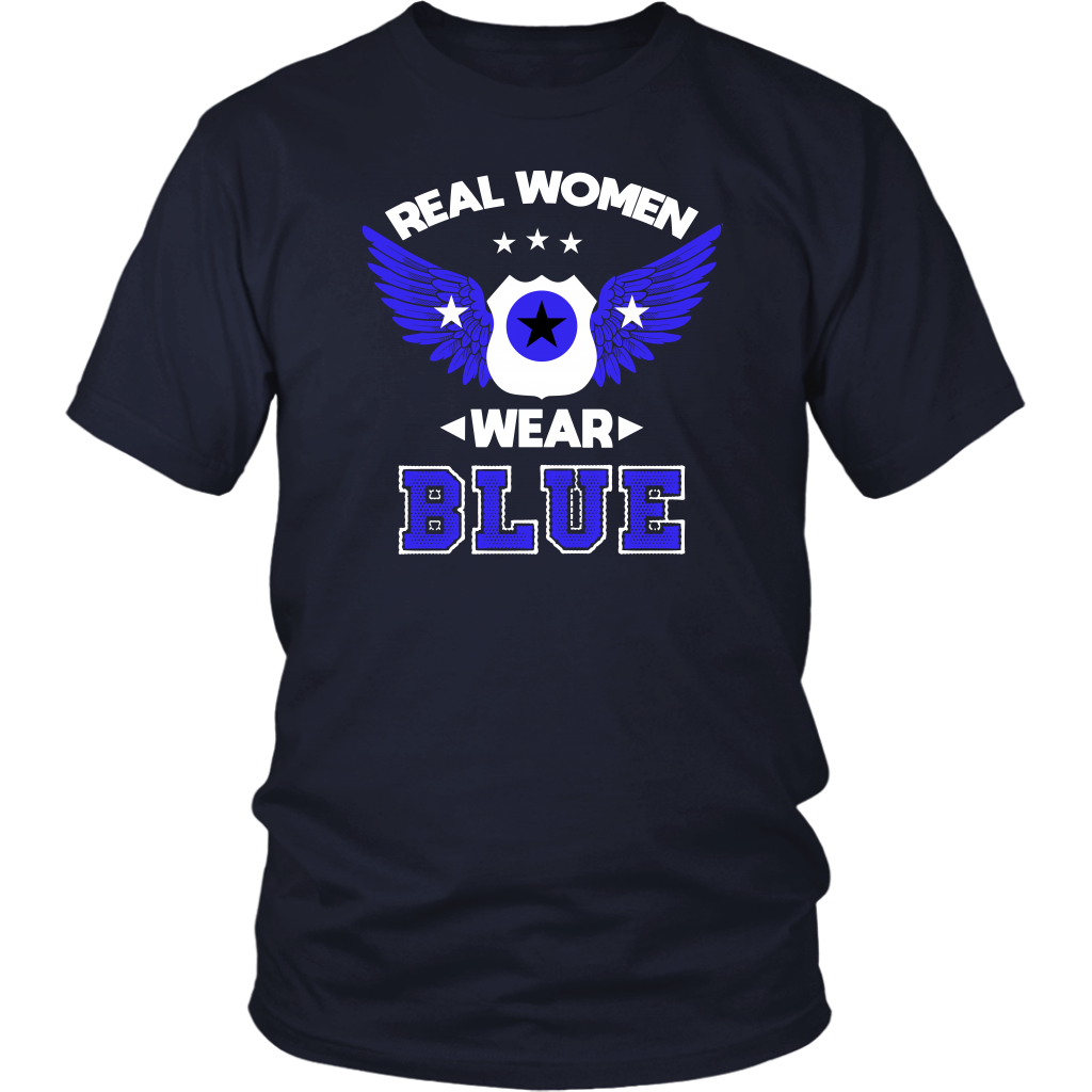 Real Women Wear Blue shirts and hoodies