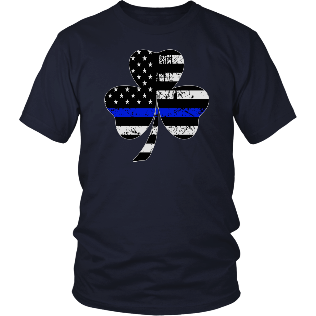 Shamrock Thin Blue Line Flag Shirt