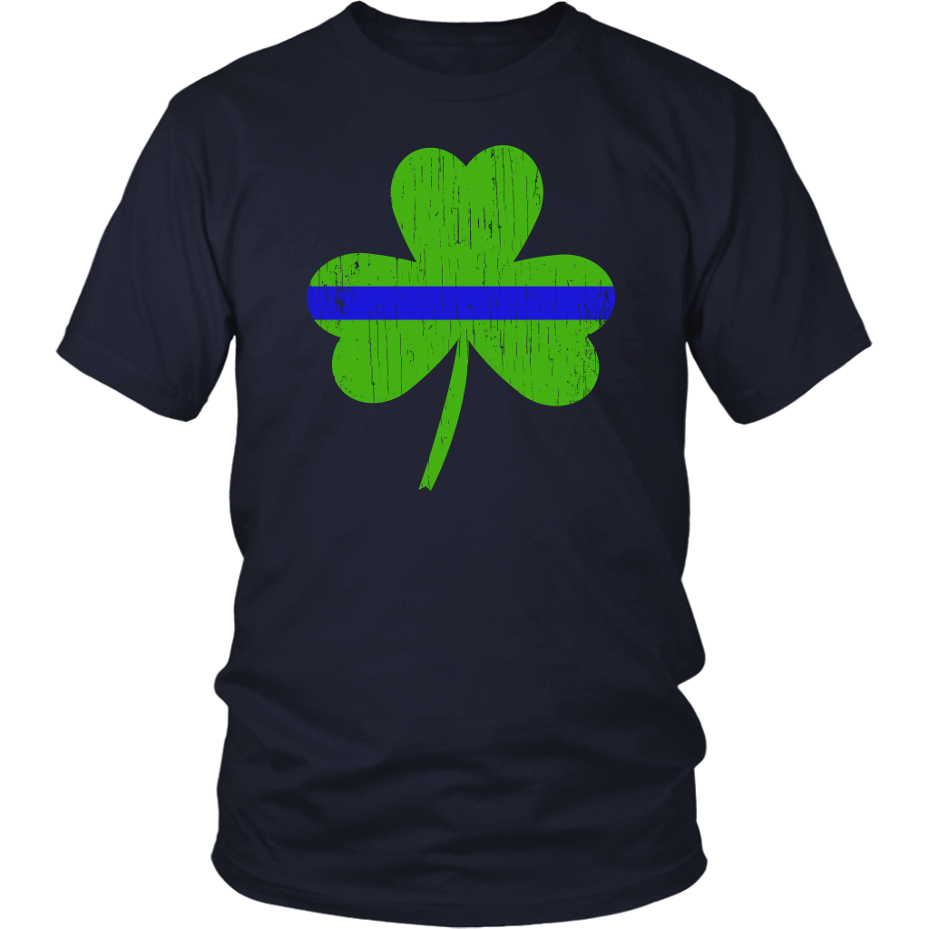 Thin Blue Line Shamrock Shirts & Hoodies