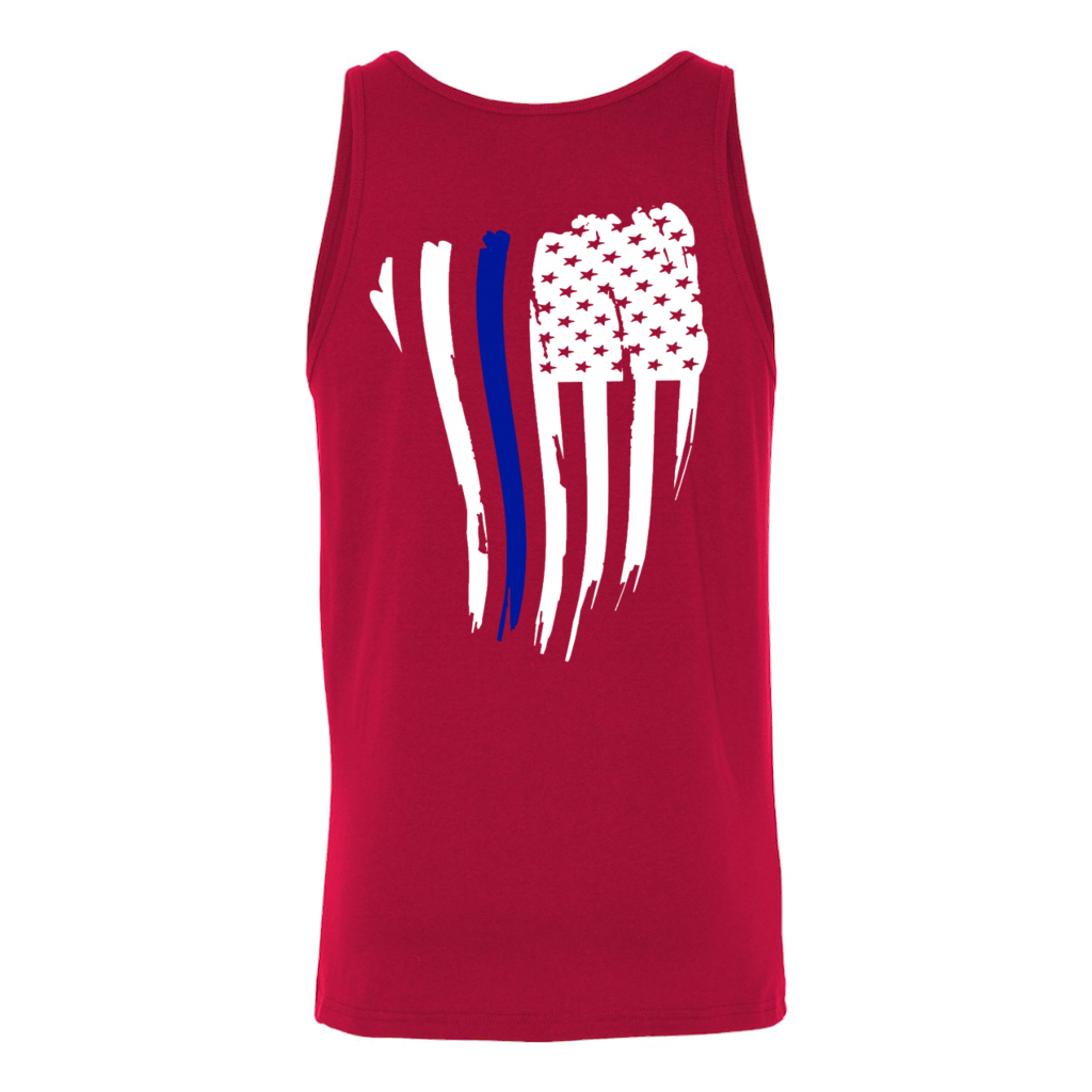 Men's Thin Blue Line American Flag Tank Tops