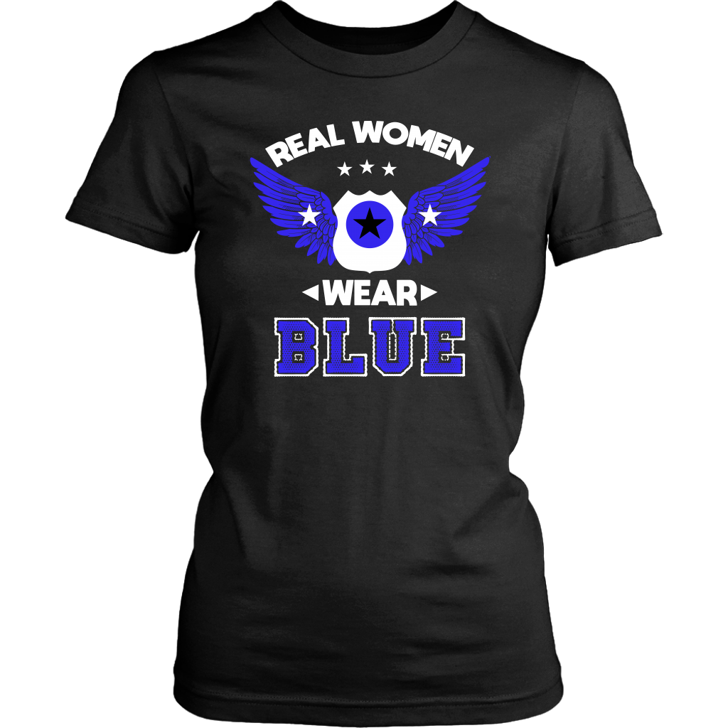 Real Women Wear Blue shirts and hoodies