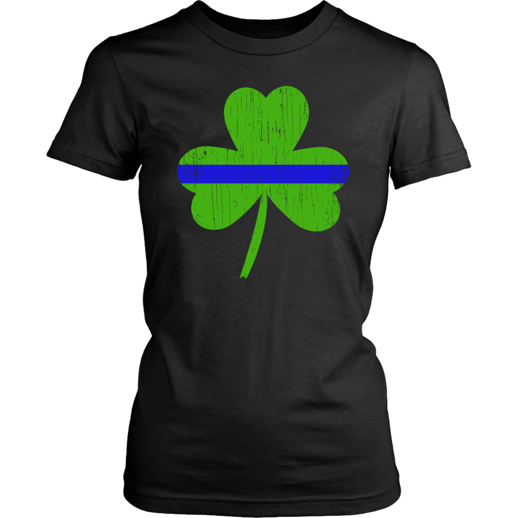 Thin Blue Line Shamrock Shirts & Hoodies