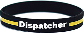 Thin Gold Line Dispatcher Silicone Bracelet
