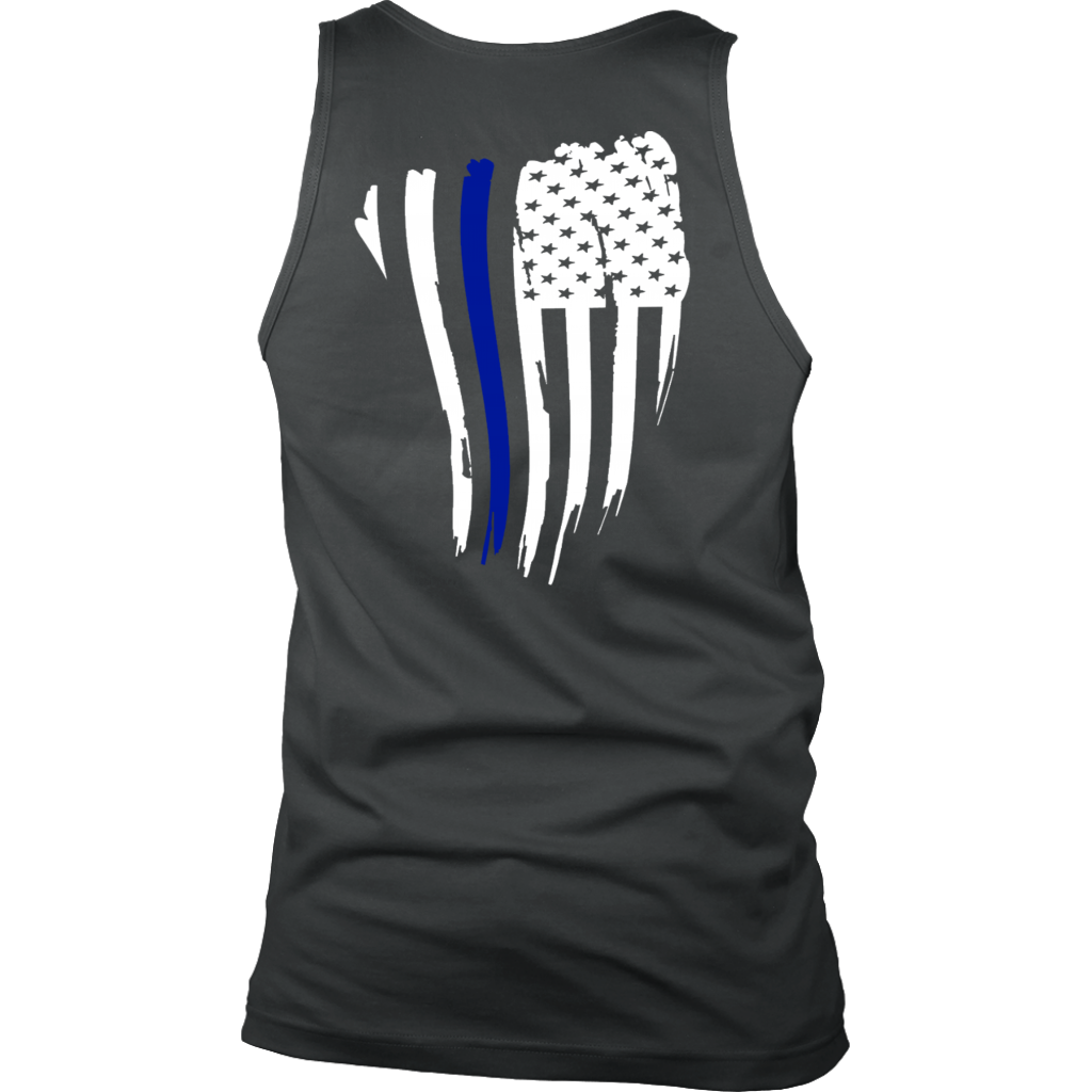 Men's Thin Blue Line American Flag Tank Tops