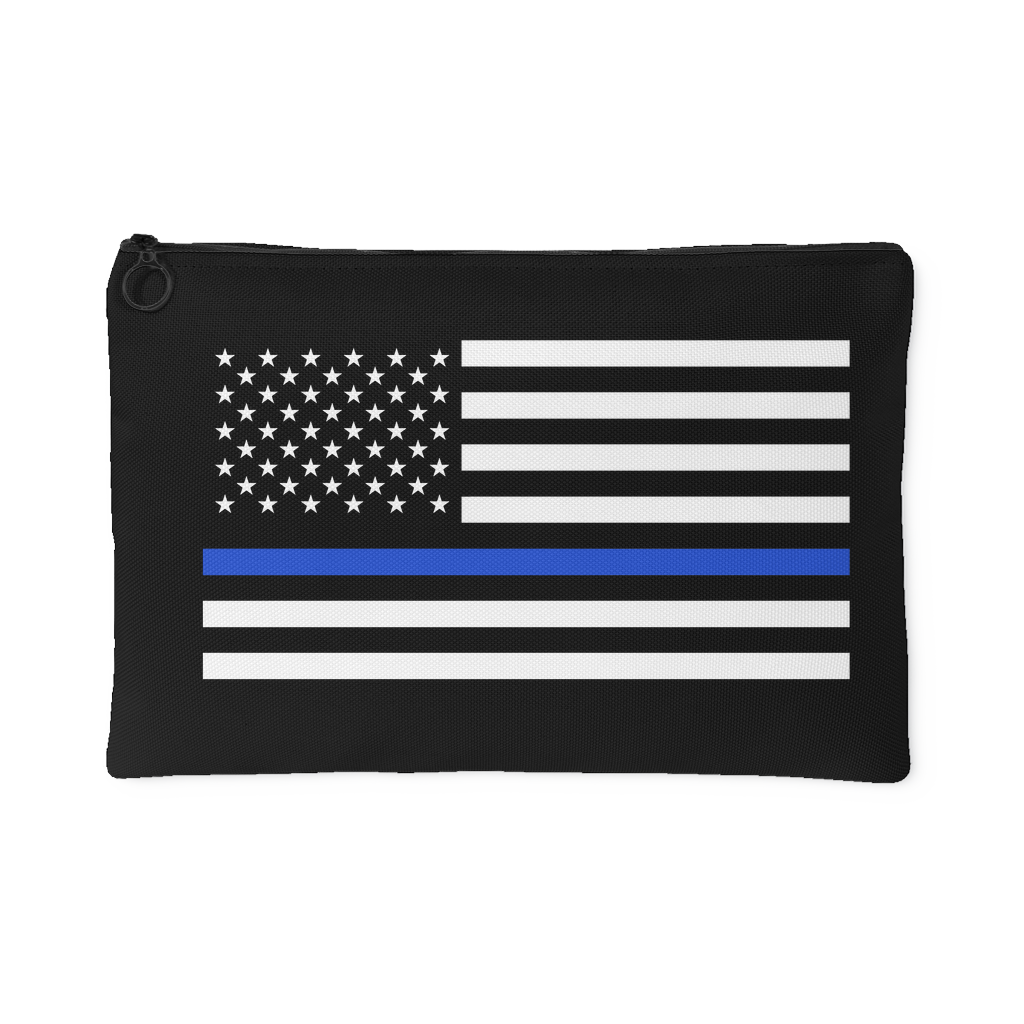 Thin Blue Line American Flag Accessory Pouch