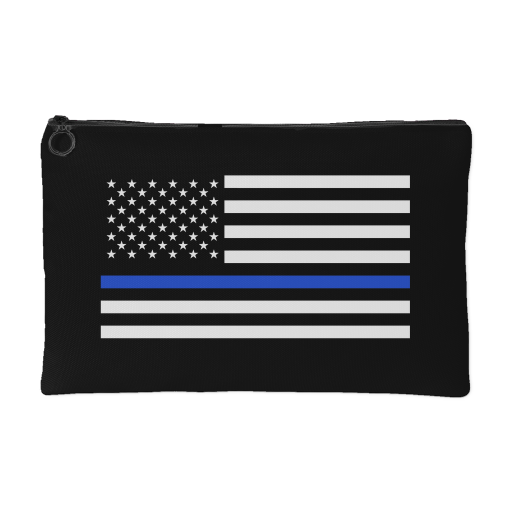 Thin Blue Line American Flag Accessory Pouch