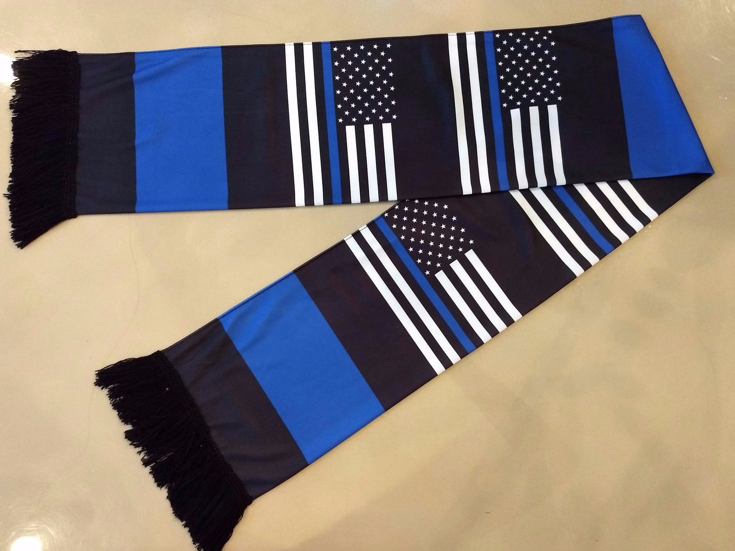 Thin Blue Line American Flag Scarf Style 2