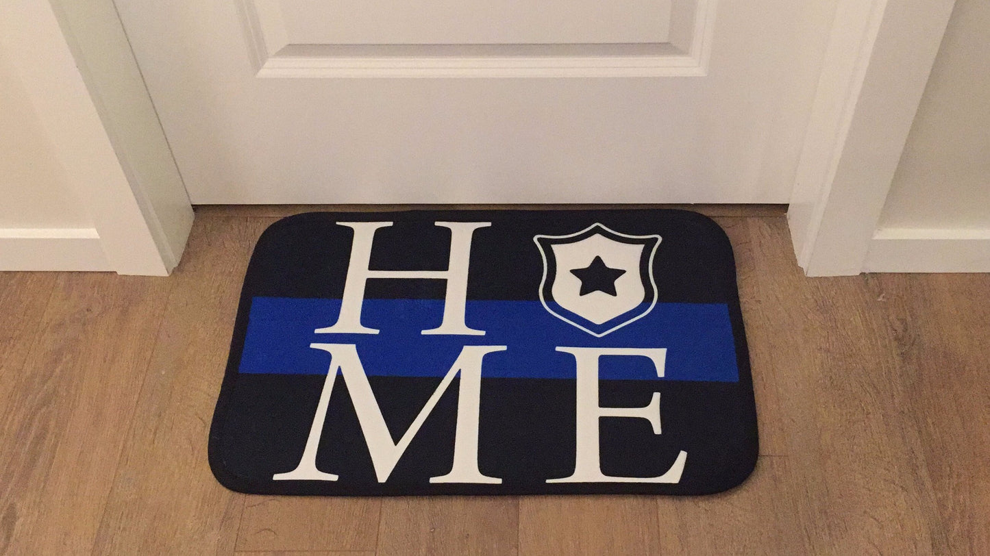 Awesome Thin Blue Line "HOME" doormat