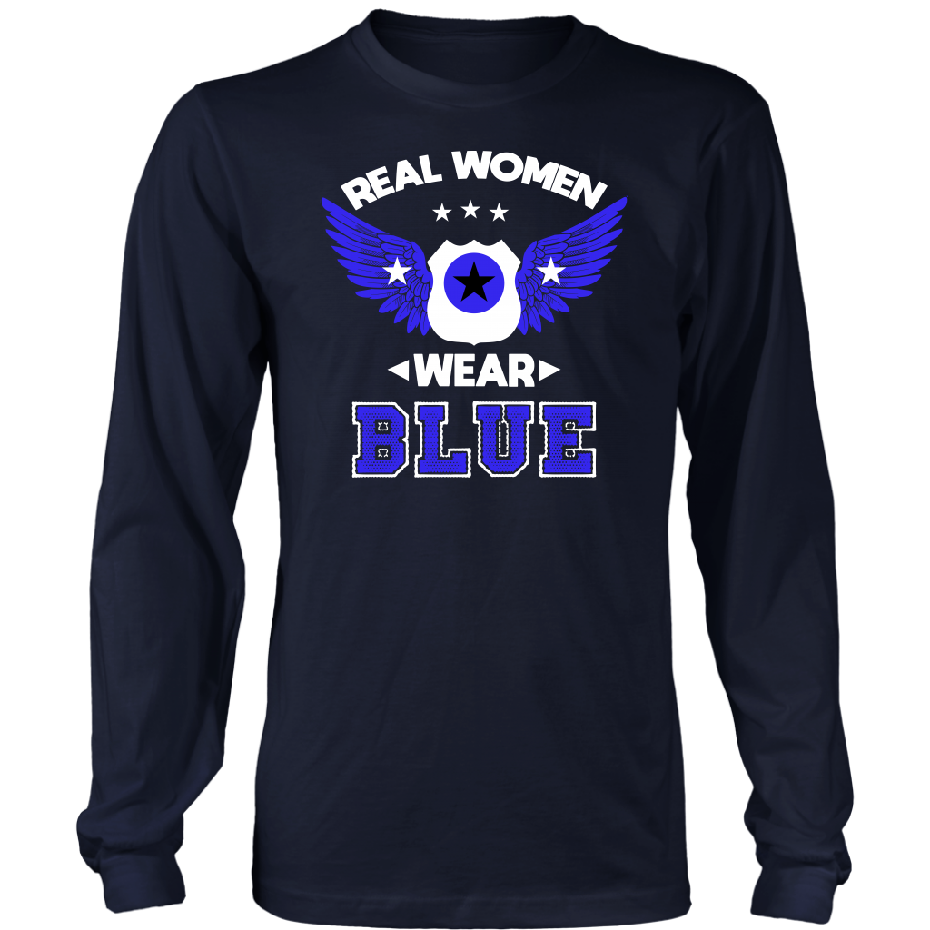 Real Women Wear Blue shirts and hoodies