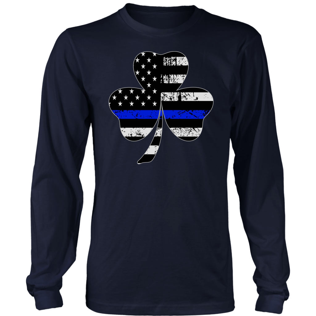 Shamrock Thin Blue Line Flag Shirt