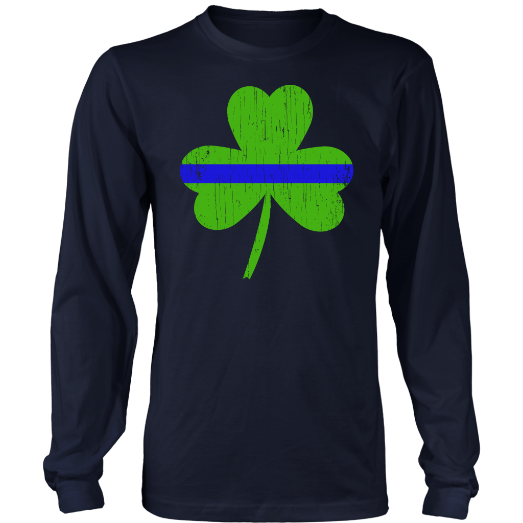 Thin Blue Line Shamrock Shirts & Hoodies