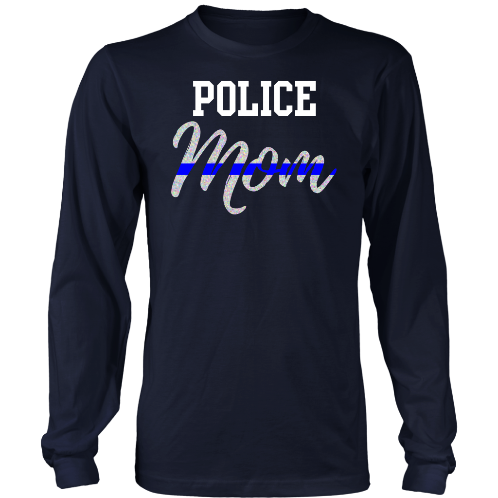 Thin Blue Line Police Mom Shirts and Hoodies