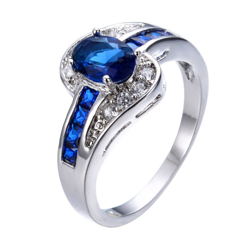 Stunning Thin Blue Line Oval Women's Ring