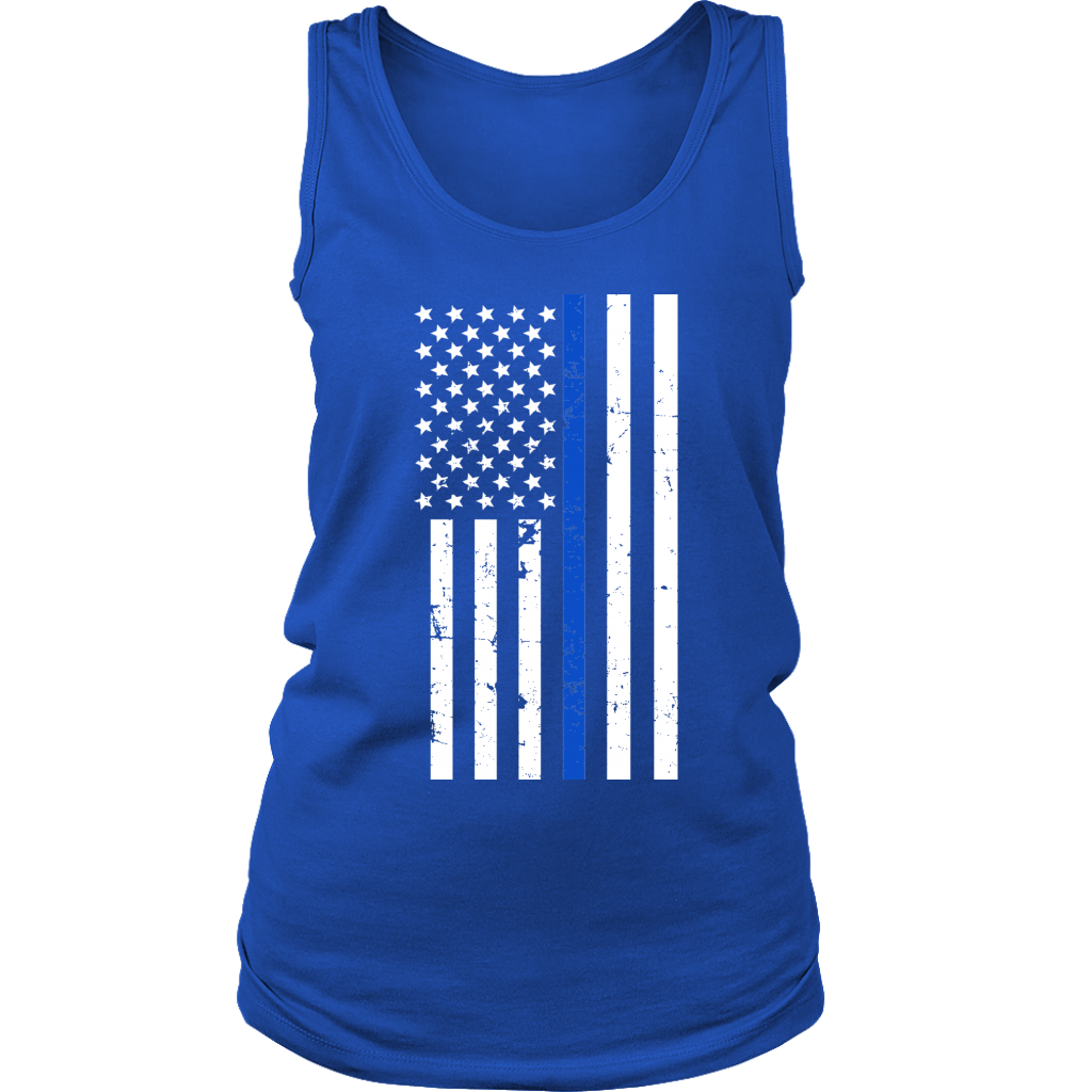 Women's Thin Blue Line Flag Tank Tops