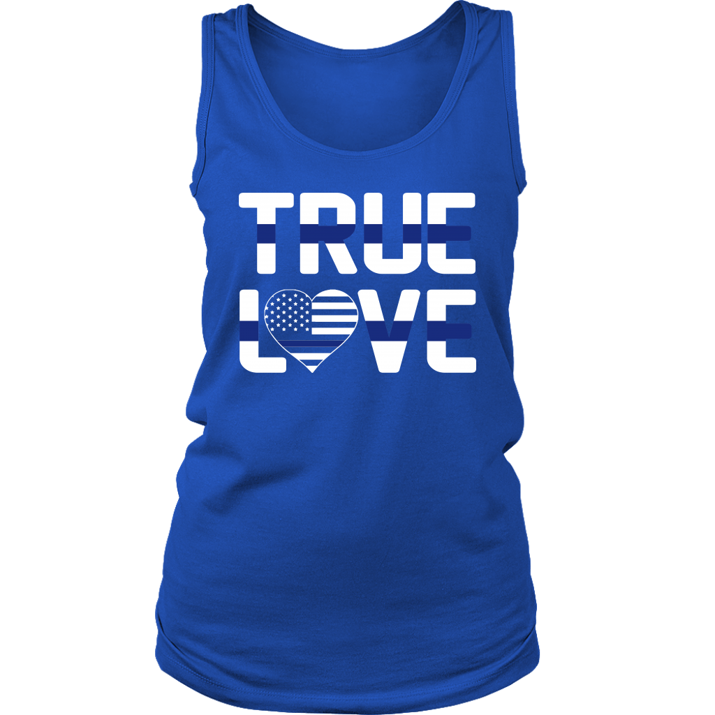 Women's Thin Blue Line Police True Love Tank Tops