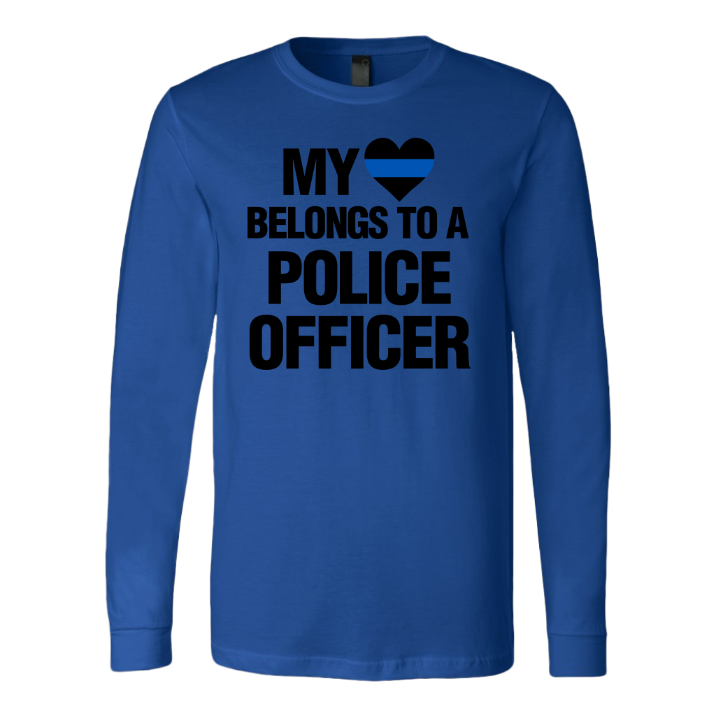 My Heart Belongs To A Police Officer Shirts Hoodie