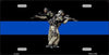 Police Swat Thin Blue Line - Novelty Metal License Plate