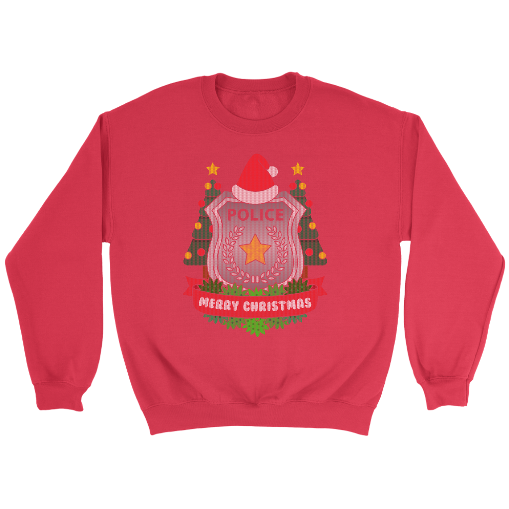 Police Badge Ugly Christmas Shirts & Sweaters
